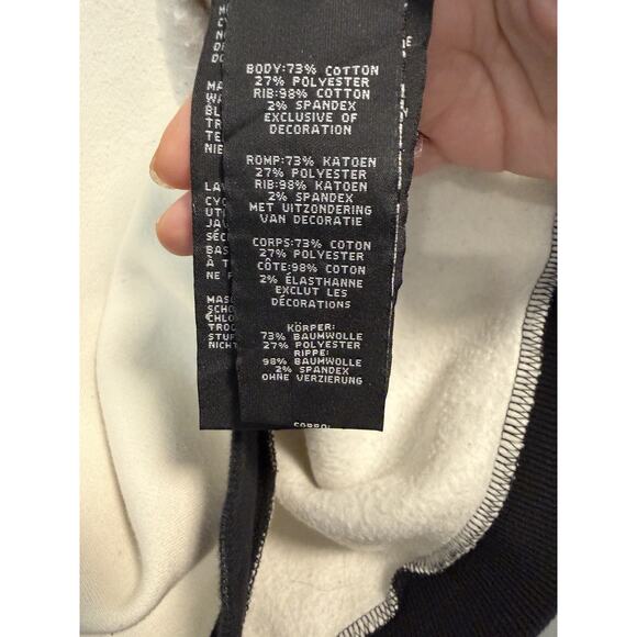 Harley Davidson | Sweatshirt White Black Orange Genuine Motorclothes Biker-small - Picture 6 of 9